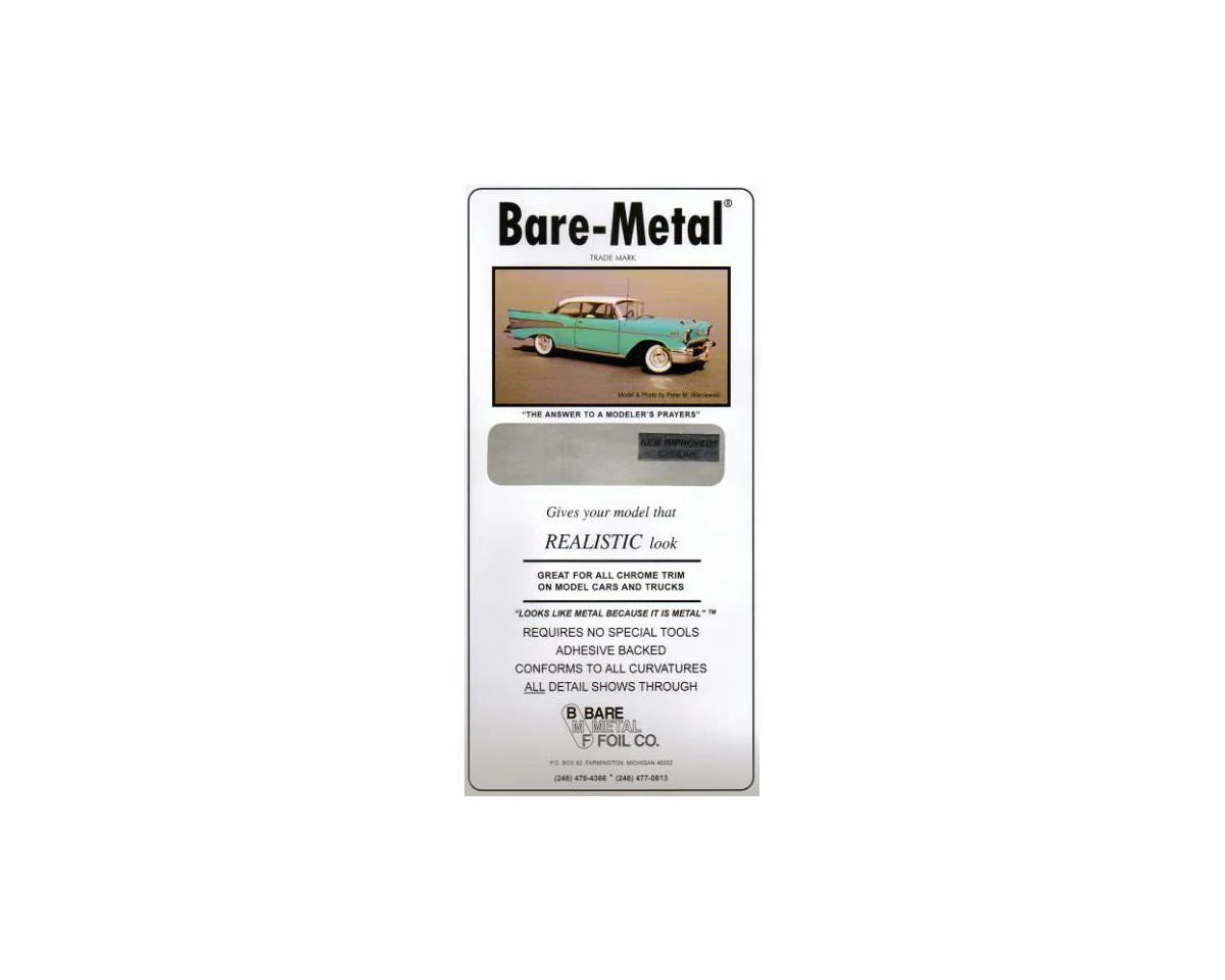 Bare Metal Foil 6X11 THIN SHEET CHROME FOIL - BMF1