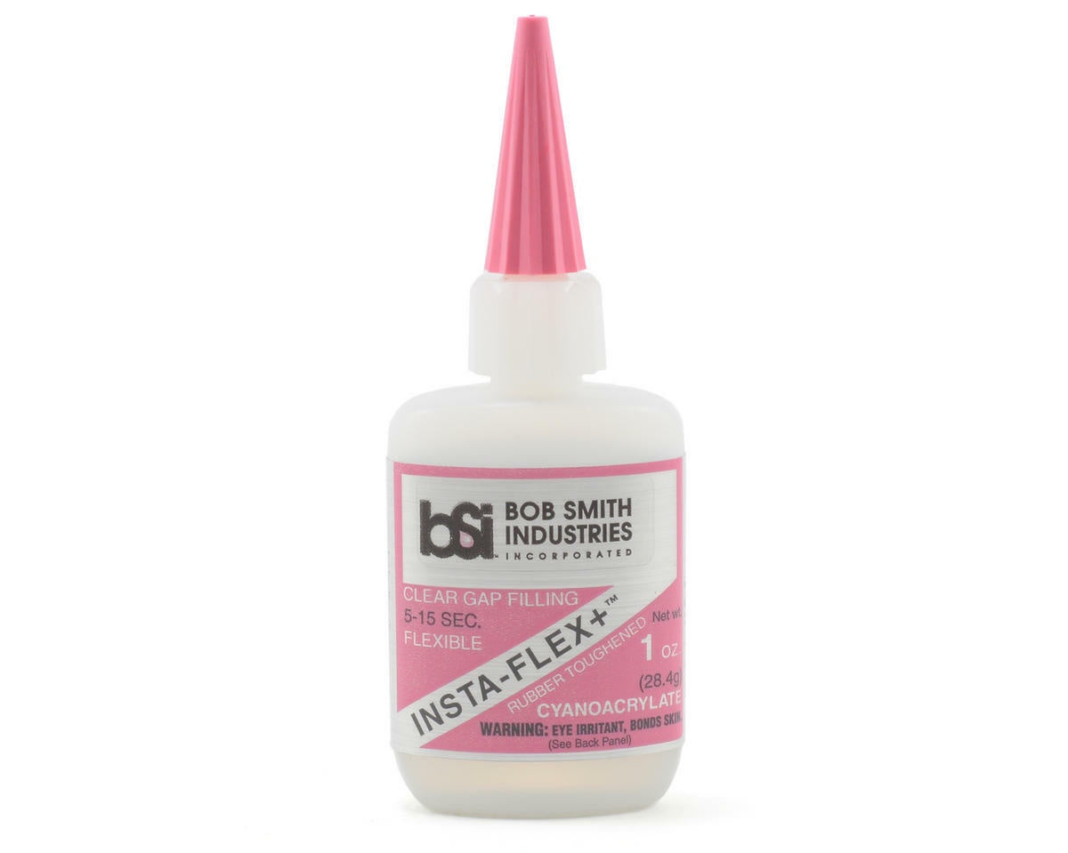 Bob Smith Industries Insta-Flex+ Clear Rubber Toughened Cyanoacrylate 1 oz - BOB120