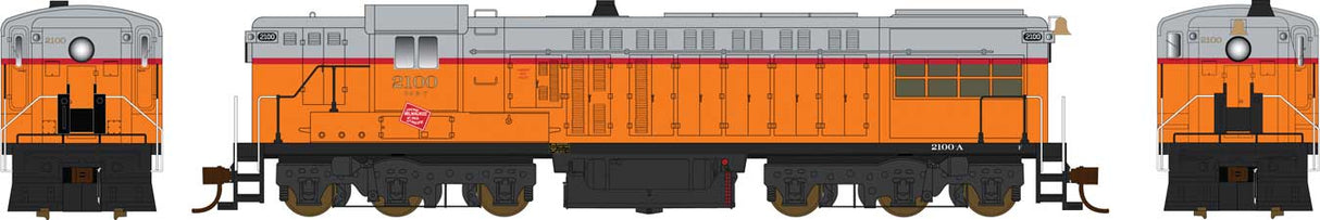 Bowser HO Baldwin AS616 - LokSound and DCC - Executive Line -- Milwaukee Road 2100 (As-Delivered, orange, gray, maroon)