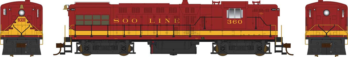 Bowser HO Baldwin DRS-4-4-1500 - LokSound and DCC - Executive Line -- SOO 362 (maroon, yellow)