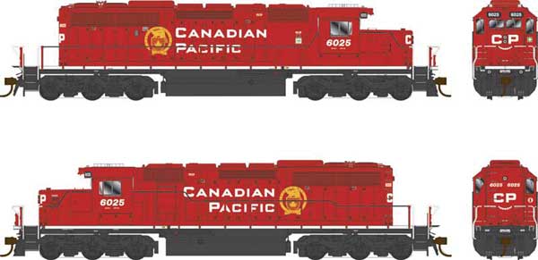 Bowser HO GMD SD40-2 Rebuild - LokSound 5 and DCC - Executive Line -- Canadian Pacific #6025 (red, white, black, yellow Beaver Logo)