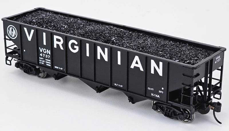 Real Coal Load 2-Pack -- Fits WalthersMainline(R) 40' 70-Ton 3-Bay Hopper