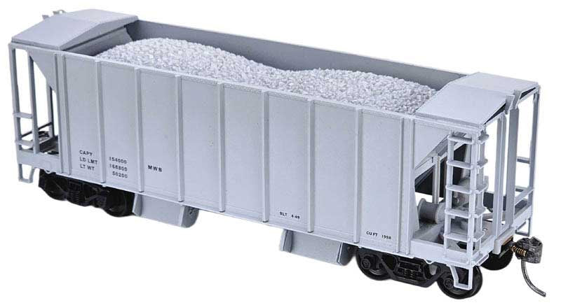 70-Ton 2-Bay Ballast Hopper - Kit -- Data Only - Closed Side (gray)