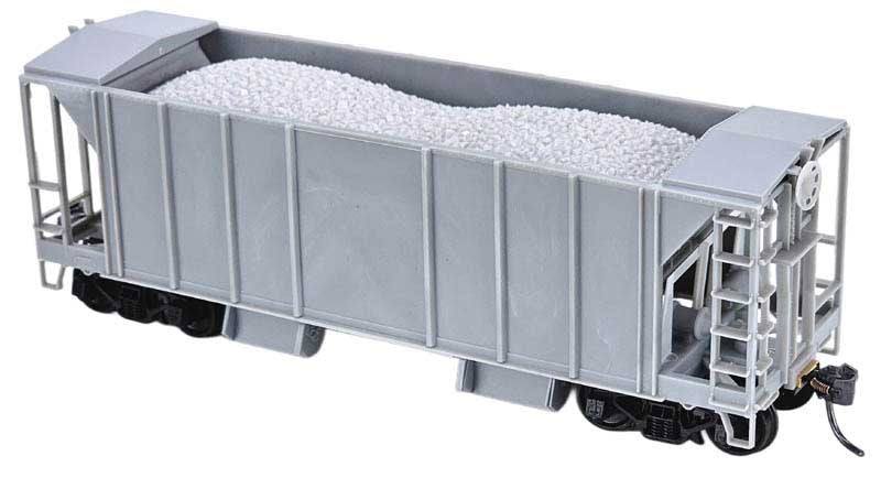 70-Ton 2-Bay Ballast Hopper - Kit -- Undecorated - Closed Side - No Center Rib
