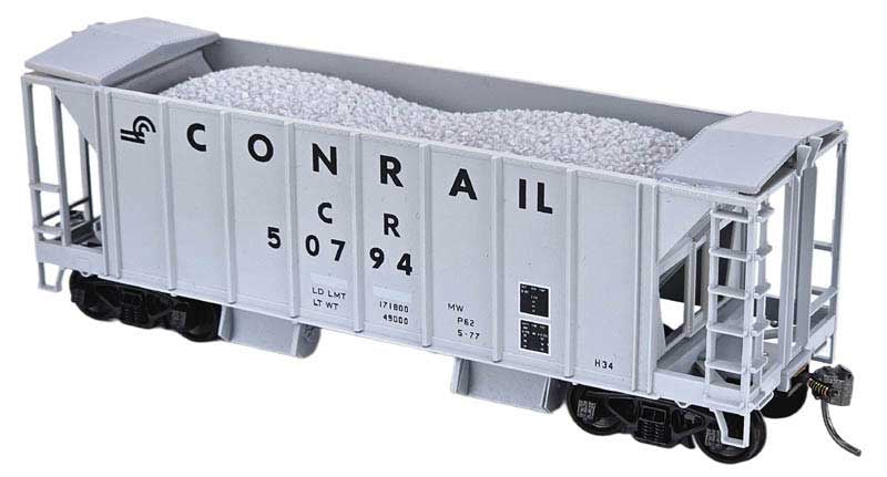 70-Ton 2-Bay Ballast Hopper - Kit -- Conrail #50737 (MOW gray)