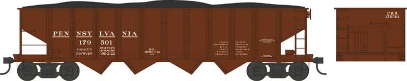 Bowser N Scale H21 Hopper PRR H21a Early Letter #179605 - BOW38118