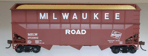 Bowser HO 70-Ton Offset Wood Chip Hopper, MILW #372007 - BOW41964