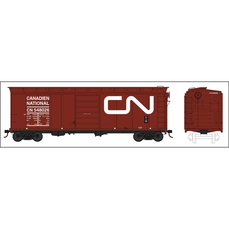 Bowser HO Canadian National 40ft Box Car #548073 - BOW42705