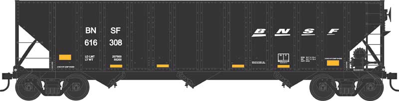 Bowser HO H-43 100 Ton Hopper BNSF Black Ex-SLSF #615186 - BOW43181