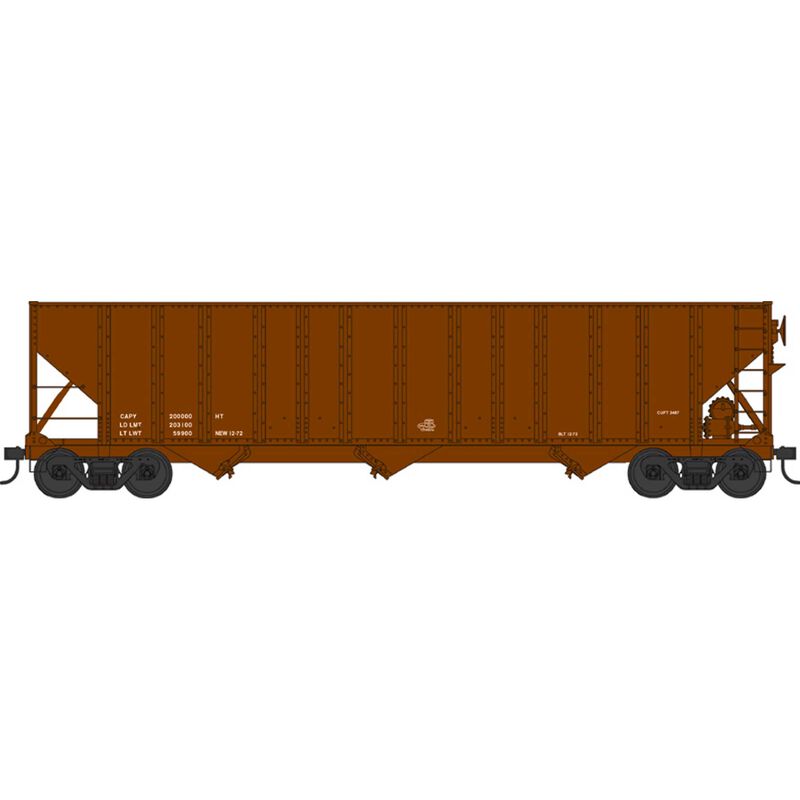 Bowser HO H-43 100 Ton Hopper Dimensional Data-Only Brown - BOW43200