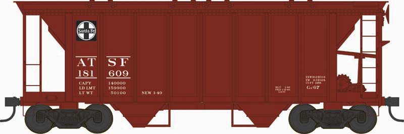 Bowser HO H34 Covered Bowser HOpper ATSF #181673