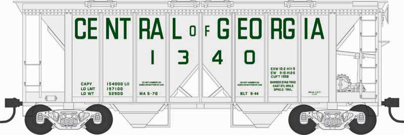 Bowser HO H34 Covered Bowser HOpper Central of Georgia #1343