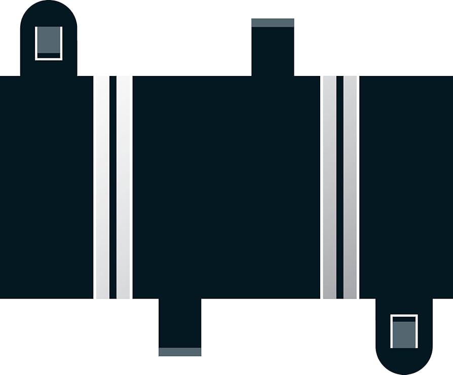 Scalextric, Track, Straight, Short, 2pk (T) - C8236