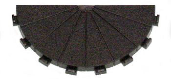 Scalextric C8285 Sport borders & barriers - Black 90 Arc R1 Inner - 2 pcs