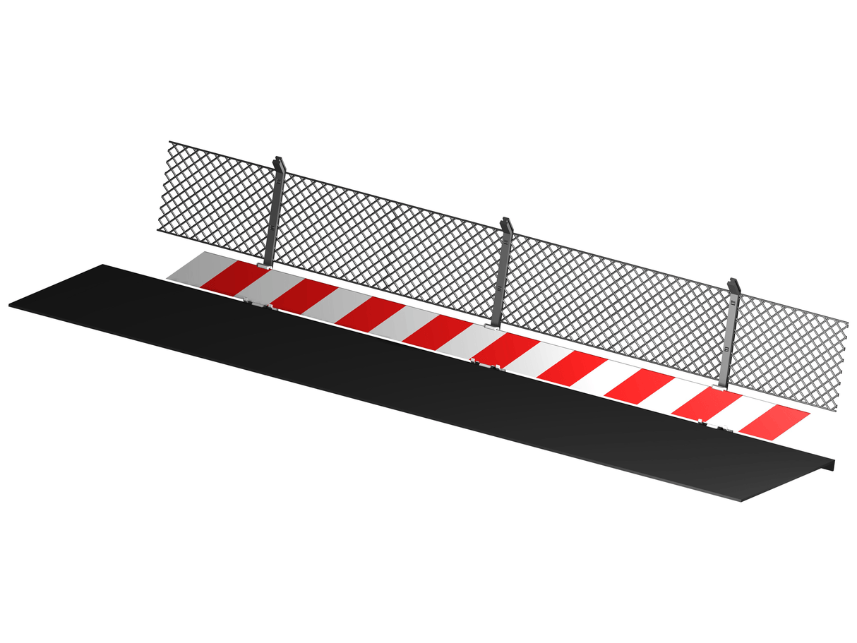 Carrera 21142 Guard Rail Barriers with Debris Fencing