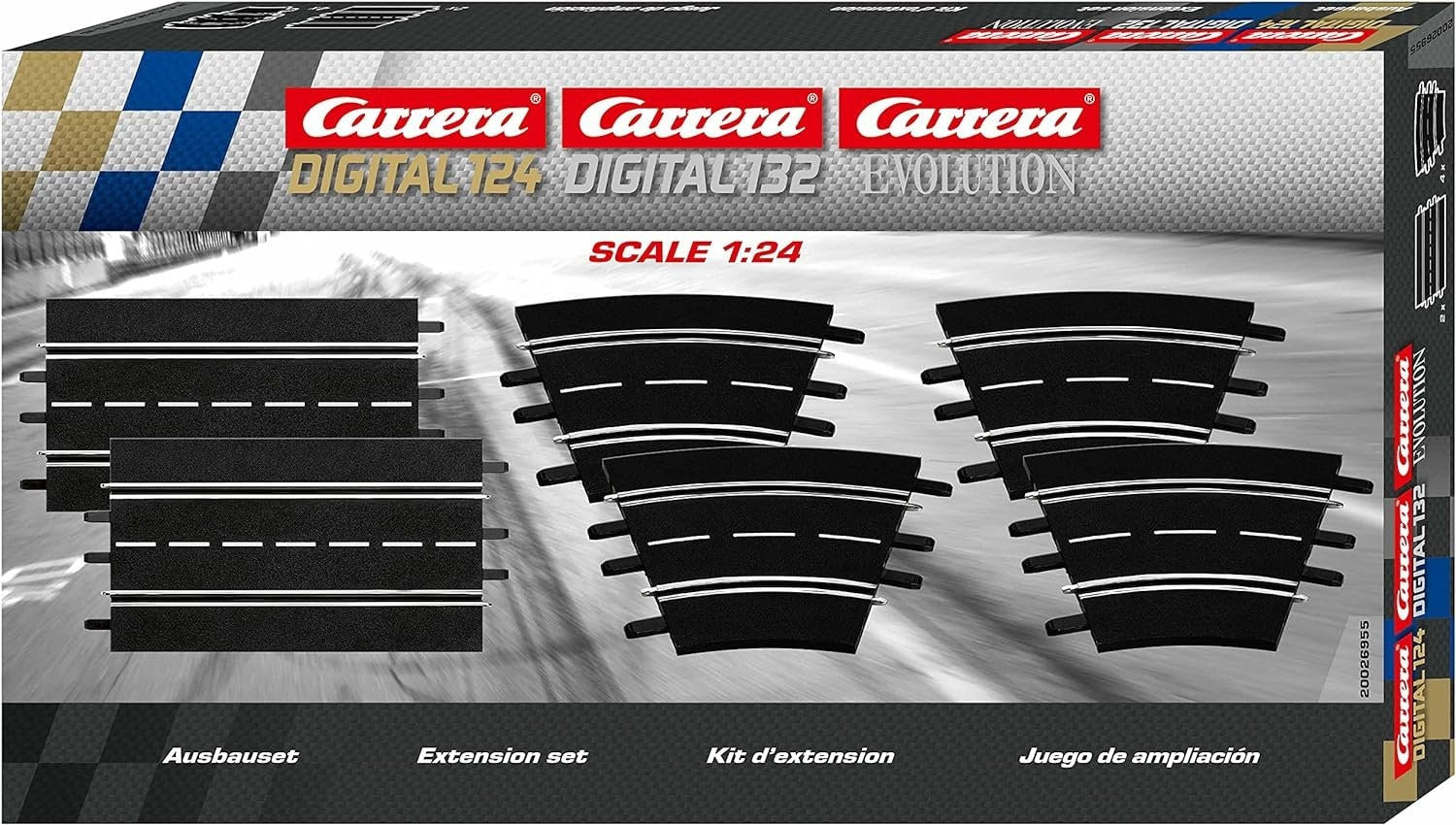 Carrera Extension set (2 straights, 4 curves 1/30°) - CAR26955