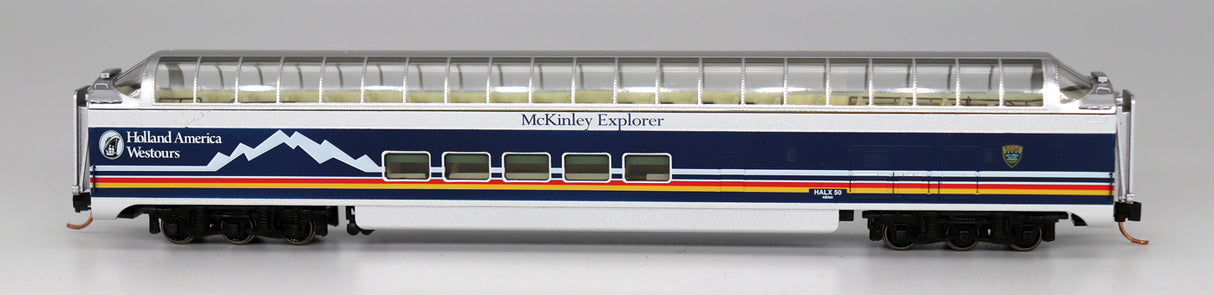 Centrailia Car Shops P-S Superdome Smooth-Side Full-Length Dome - Ready to Run -- Holland America Westours (blue, yellow, red) - CCS7109