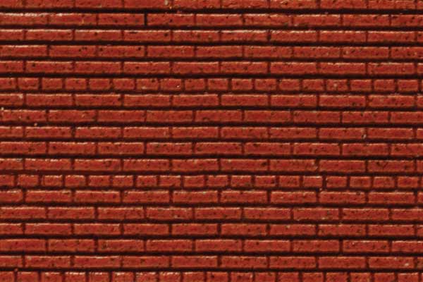 Chooch Flexible Dark Red Brick Wall Sheet 2-Pack -- Medium for HO Scale: 3-3/4 x 12" 9.2 x 30.5cm - CHO8623