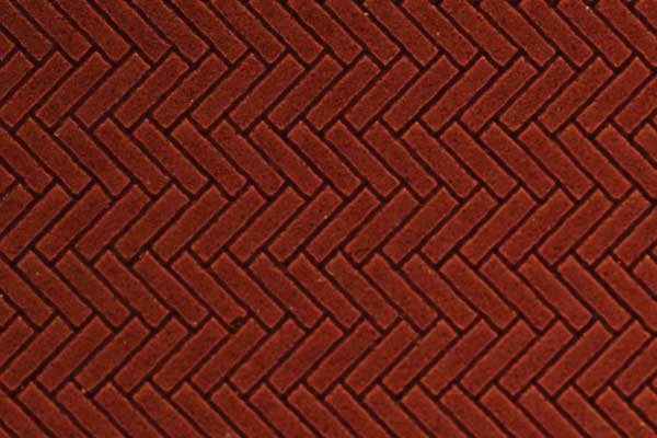 Chooch Flexible Herringbone Dark Red Brick Sheet -- Medium for HO Scale: 3/32" Brick - CHO8663