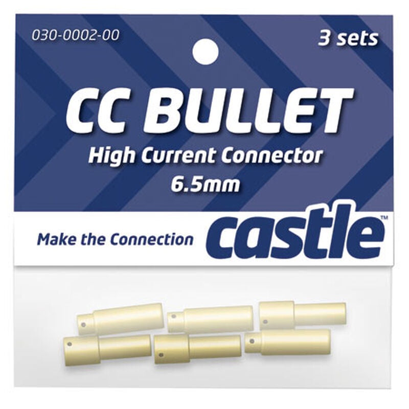 Castle Creations 6.5mm High Current CC Bullet Connector Set - CSECCBUL653