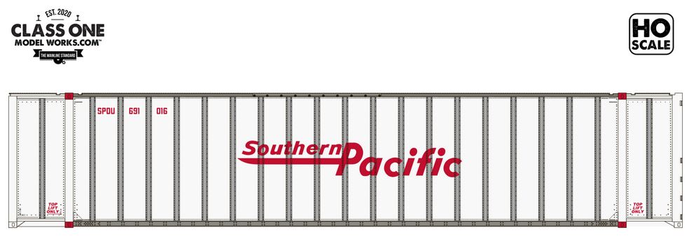Class One Model Works MONON 48' EXTERIOR POST CONTAINER - SOUTHERN PACIFIC - SPDU 691196 / 691255 - CT00107