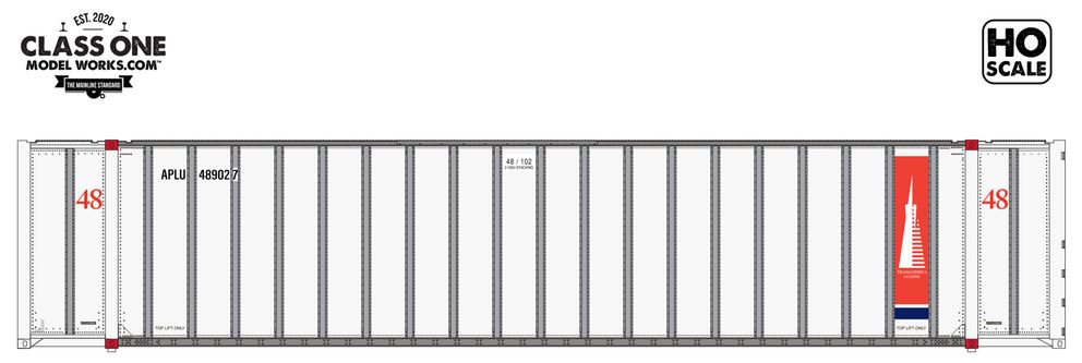 Class One Model Works HYUNDAI 48' EXTERIOR POST CONTAINER - TRANSAMERICA LEASING - APLU 489027 / 489049 - CT00206