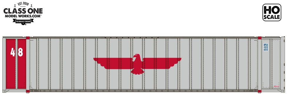 Class One Model Works MONON 48' EXTERIOR POST CONTAINER - AMERICAN PRESIDENT LINES - APLU 482901 - CT00305