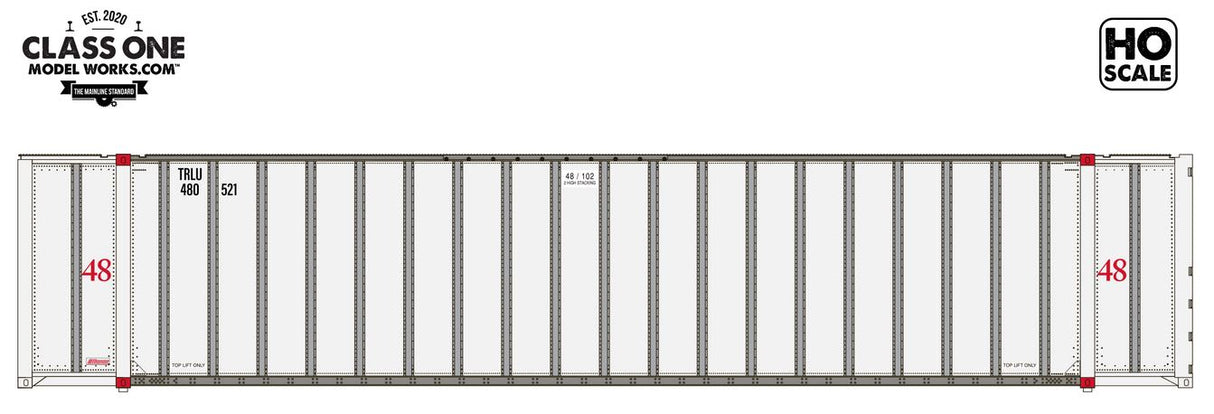 Class One Model Works MONON 48' EXTERIOR POST CONTAINER - TRANSAMERICA LEASING - TRLU 481117 - CT00324
