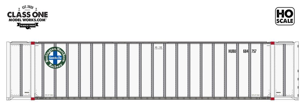 Class One Model Works HYUNDAI 48' EXTERIOR POST CONTAINER - BNSF / HUB GROUP - HUBU 284848 - CT00502