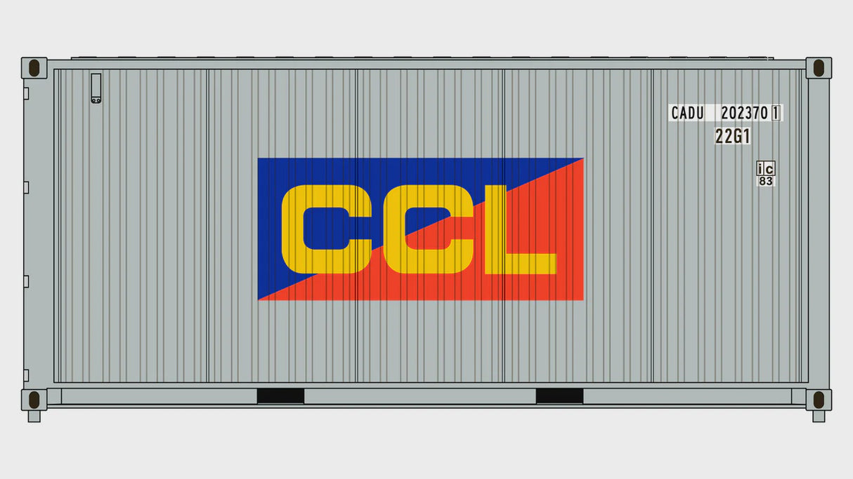 Class One Model Works HO 3-Pack CIMC 20' Corrugated Containers - Costa Container Lines