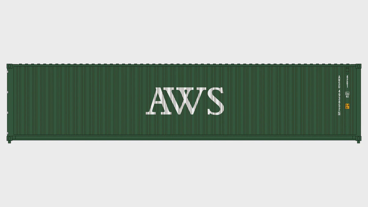 Class One Model Works HO 3-Pack CIMC 40' Corrugated Containers - Andrew Weir Shipping