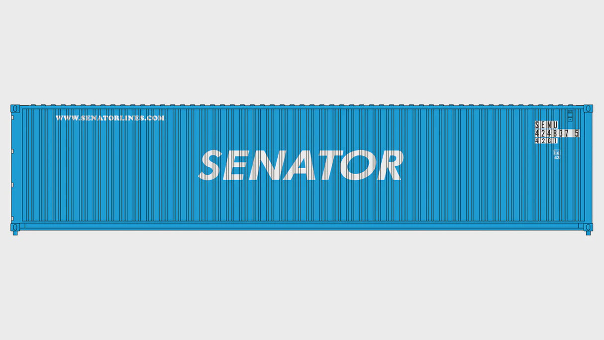 Class One Model Works HO 3-Pack CIMC 40' Corrugated Containers - Senator Lines