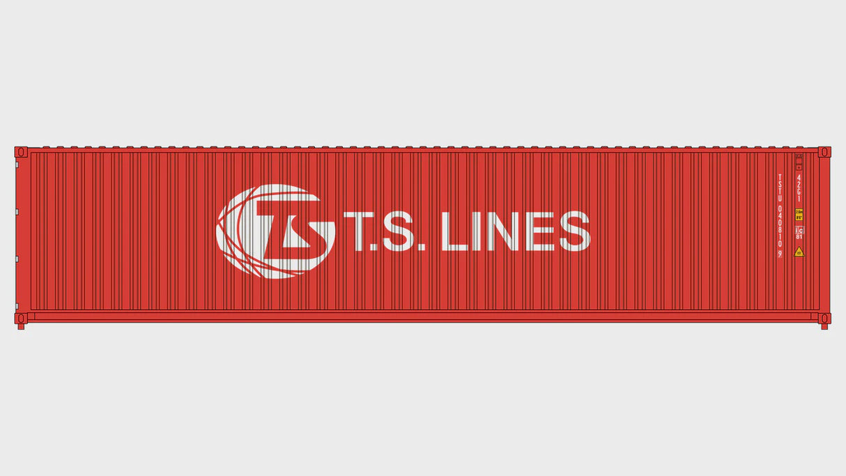 Class One Model Works HO 3-Pack CIMC 40' Corrugated Containers - TS Lines