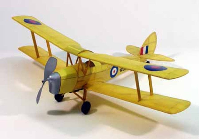 Dumas 17-1/2" Wingspan Tiger Moth Rubber Pwd Aircraft Laser Cut Kit - DUM208