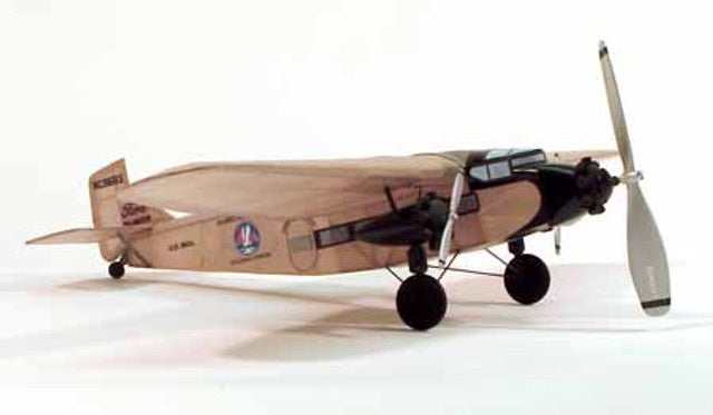 Dumas 17-1/2" Wingspan Ford Tri-Motor Rubber Pwd Aircraft Laser Cut Kit - DUM210