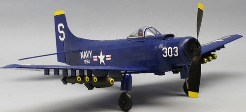 Dumas 18" Wingspan F6F Hellcat Rubber Pwd Aircraft Laser Cut Kit - DUM237