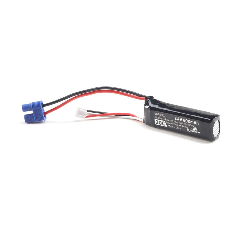 Dynamite 7.4V 600mAh 2S 20C LiPo EC3 - DYNB6223