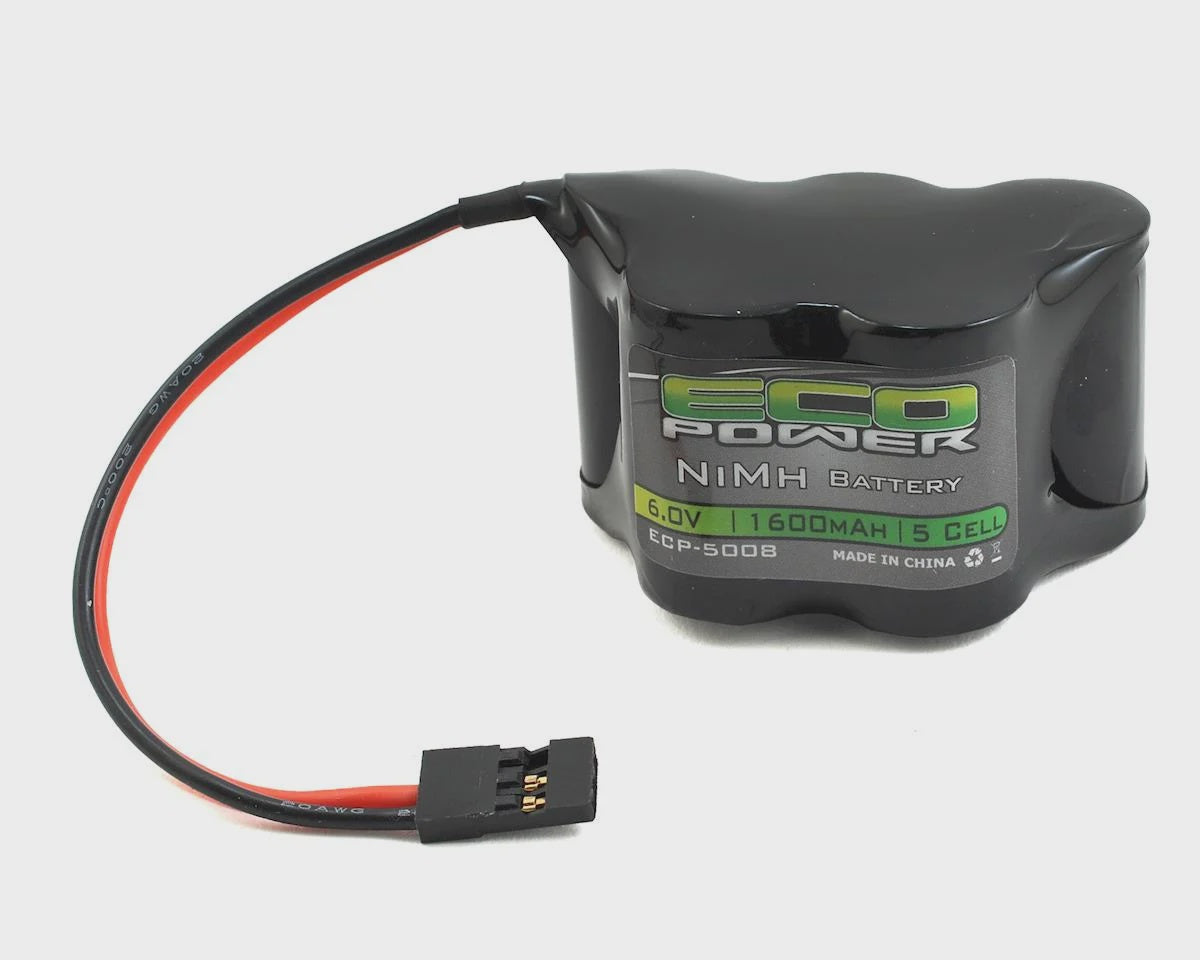 EcoPower EcoPower 5-Cell NiMH 2/3A Hump Receiver Battery Pack (6.0V/1600mAh) - ECP5008