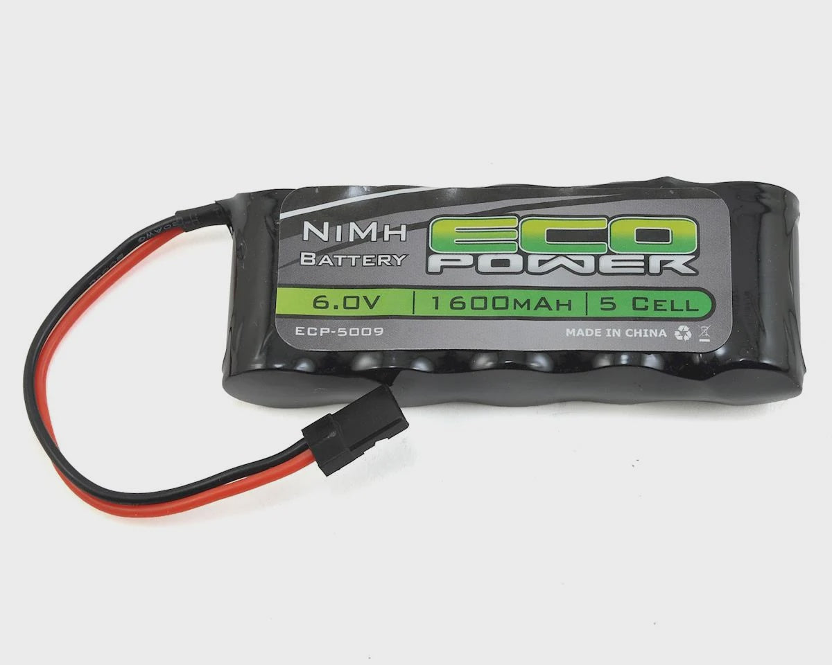 EcoPower EcoPower 5-Cell NiMH Stick Receiver Battery Pack (6.0V/1600mAh) - ECP5009