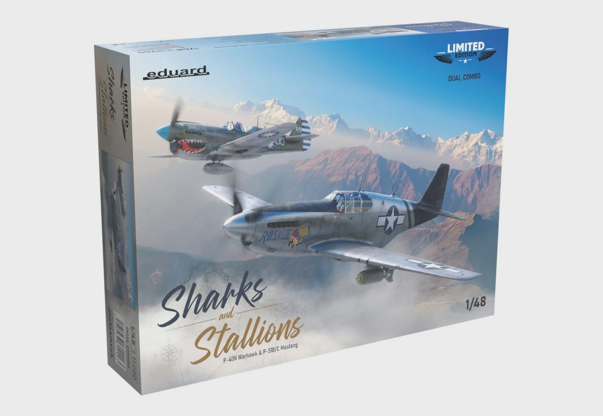1/48 Eduard Sharks & Stallions (DUAL) P-40 / P-51 Plastic Model Kit