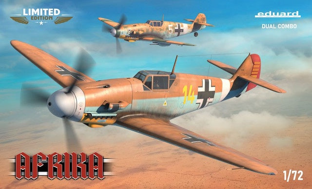 WWII Bf 109 Afrika Fighter Dual Combo (Ltd Edition Plastic Kit) 1/72 Eduard
