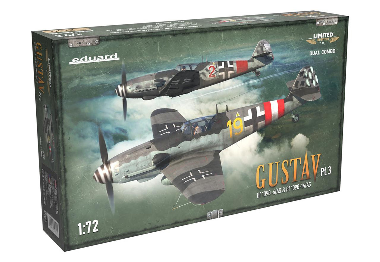 1/72 Gustav Part 3: WWII Bf109G6/AS & G14/AS German Fighter Dual Combo