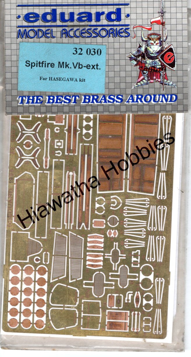 EDUARD 32030 Photo Etch Metal Upgrade Set - 1/32 Scale Spitfire Mk. Vb exterior - For Hasegawa Kit
