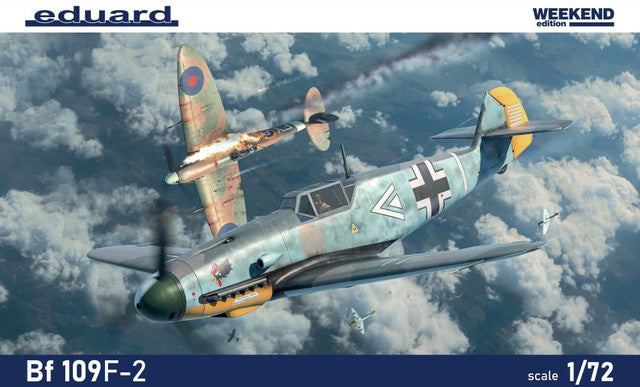 Eduard 1/72 WWII Bf109F2 German Fighter (Wkd Edition Plastic Kit)