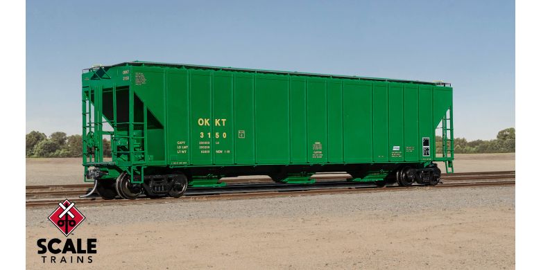 ExactRail Evolution HO Scale Evans 4780 Covered Hopper, OKKT / 3205 /