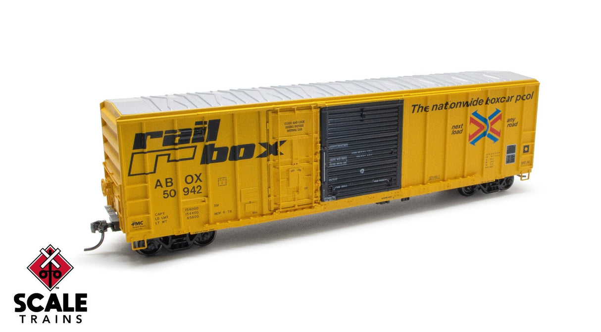 ExactRail Evolution HO Scale FMC 5277 Combo Door Boxcar, Railbox/XFF 30/ABOX / 50999 /