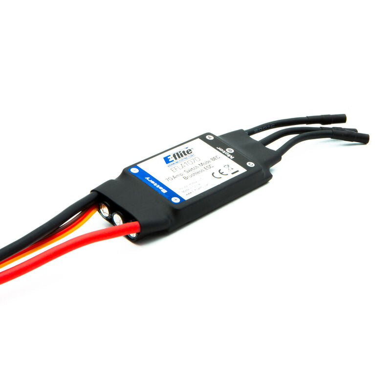 E-Flite 70-Amp, Switch Mode BEC, Brushless ESC w/EC3 - EFLA1070