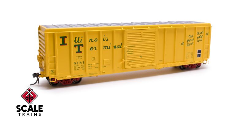 ExactRail Platinum HO Scale Pullman-Standard 5344 Boxcar, Illinois Terminal/Road of Personalized Service / 8000 /