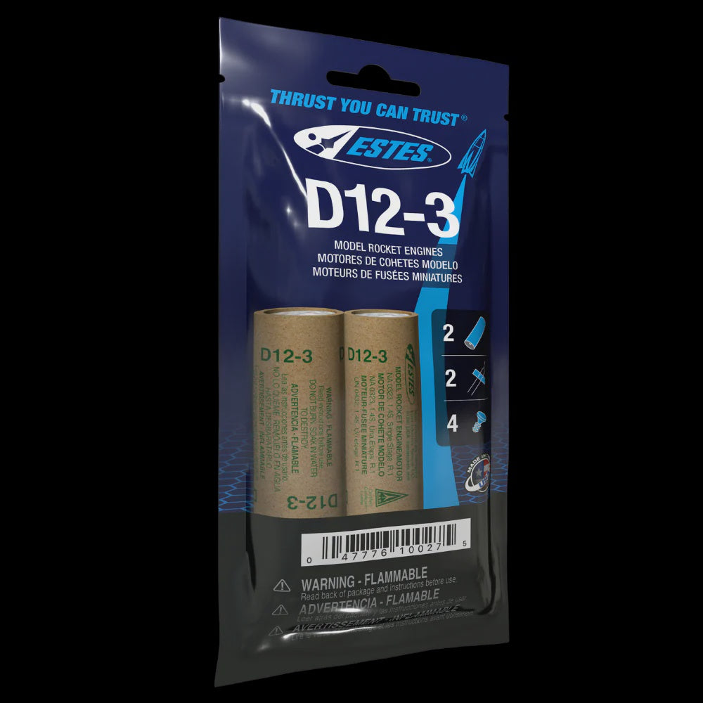 Estes 10027 D12-3 Standard Rocket Engine (2)