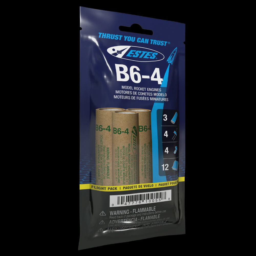 Estes 10055 B6-4 Engine Flight Pack (3-Pack)